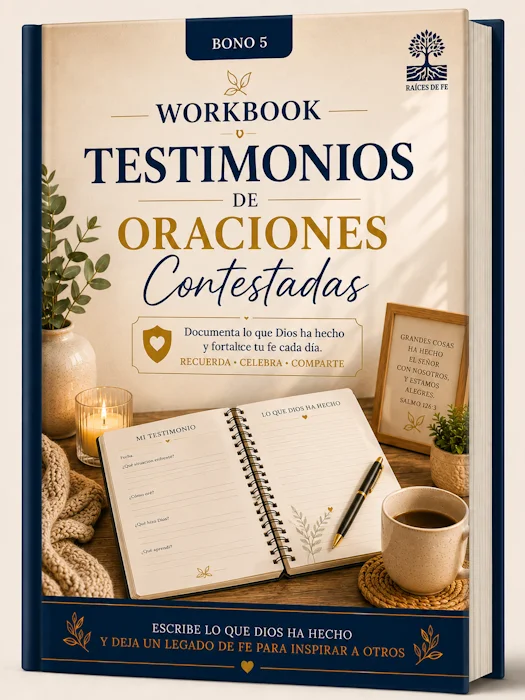 Bono workbook de testimonios de oraciones contestadas